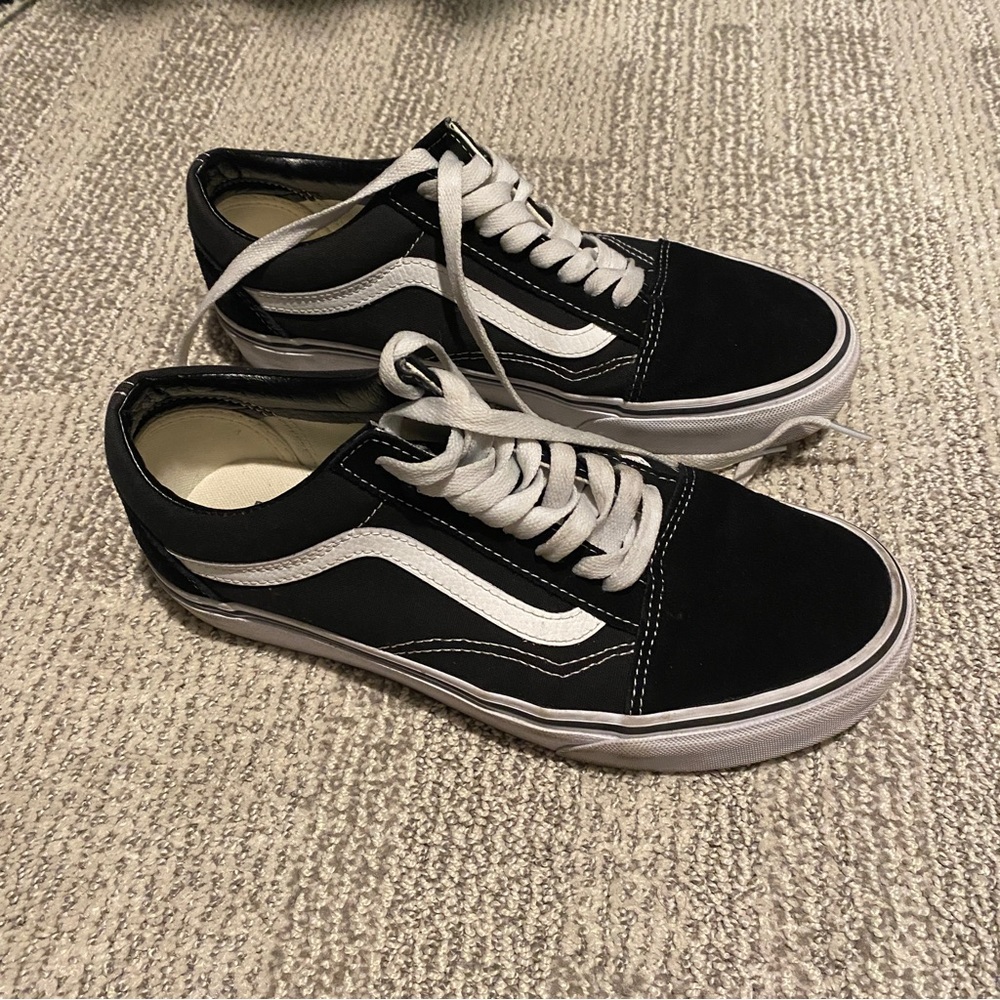 Black and white vans